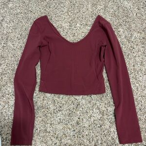 Lululemon Athletica Deep Red Crop Top